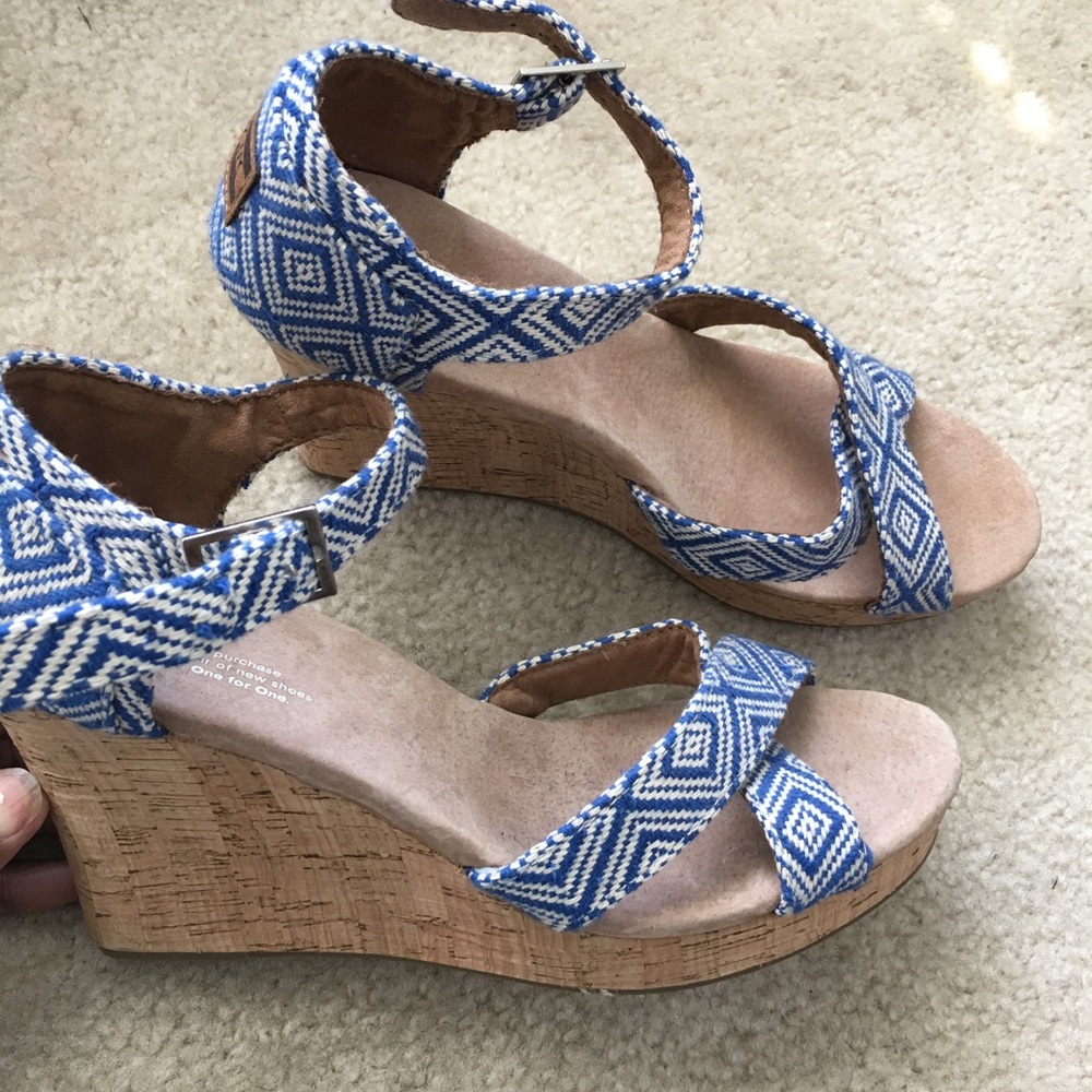 💖TOMS Blue Wedges💖